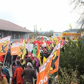 Demonstration zum Fukushima-Jahrestag in Neckarwestheim 2018