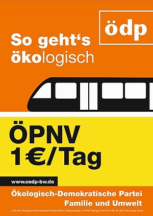 Plakat Regionalwahl 365 Euro-Ticket